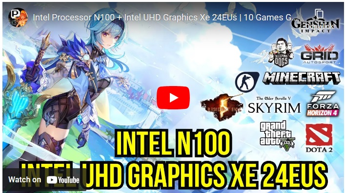 Intel N100 Gaming Benchmarks youtube 1 Intel N100