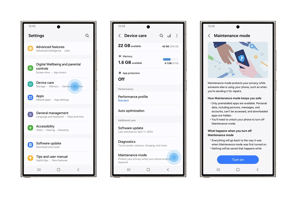 Samsung's Maintenance Mode