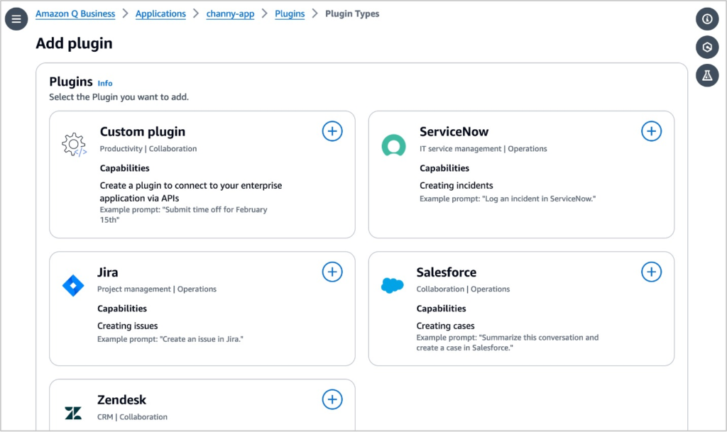Amazon Q Business assistant