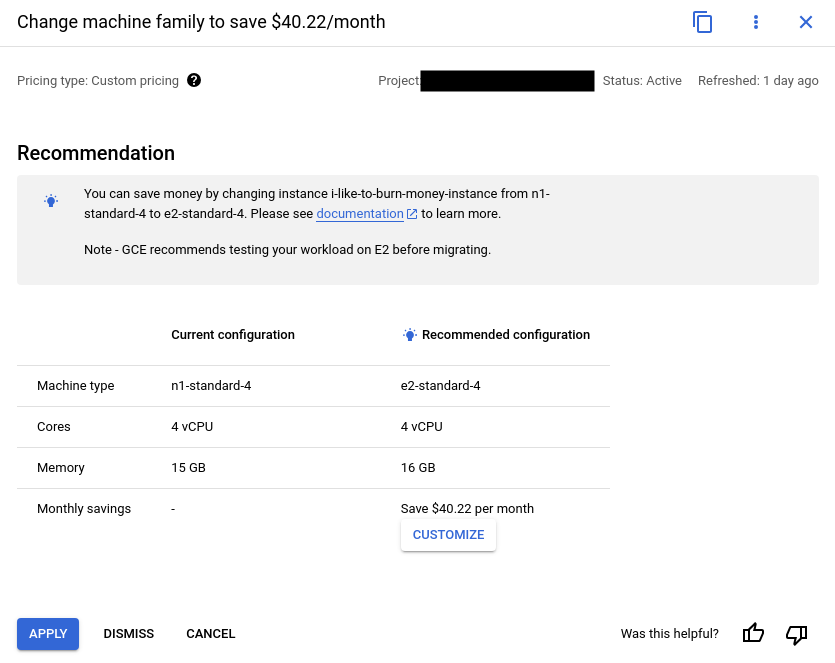 Google Compute Engine Cost reduction trick Google Compute Engine Cost reduction by Changing the Machine family