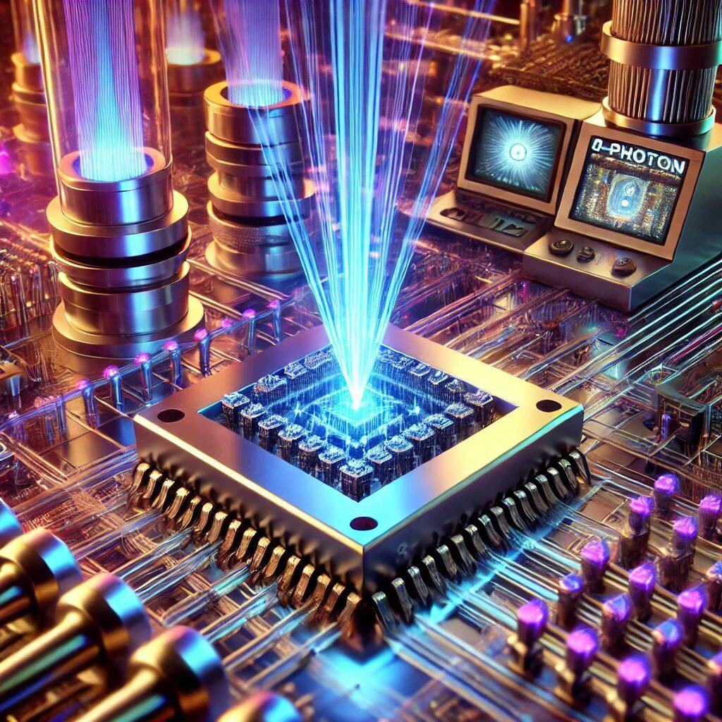 Quantum Computing with a Novel 8-Photon Qubit Chip