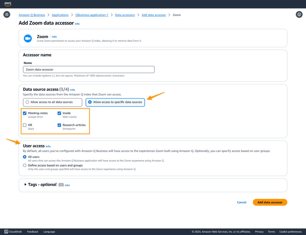 Customers may discover a list of all verified ISV apps on the Add data accessor page.