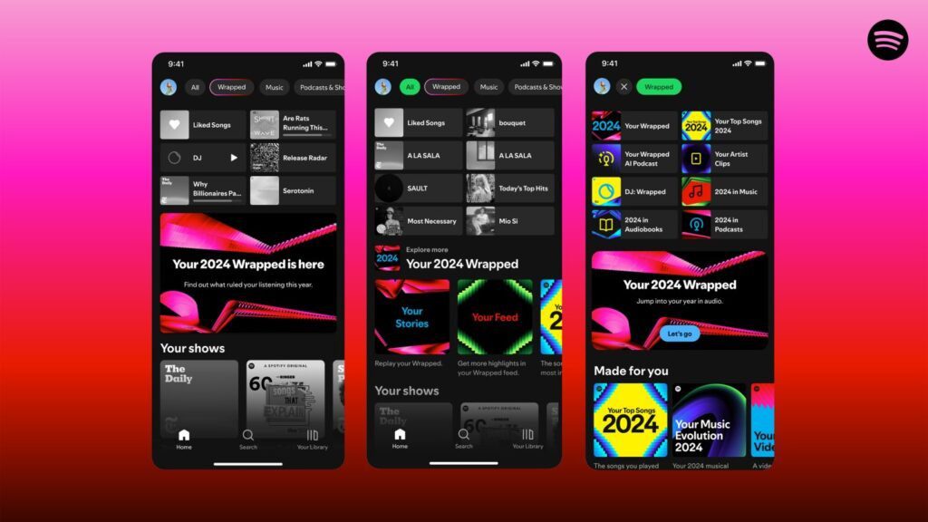 Spotify iOS or Android app to get your 2024 Wrapped