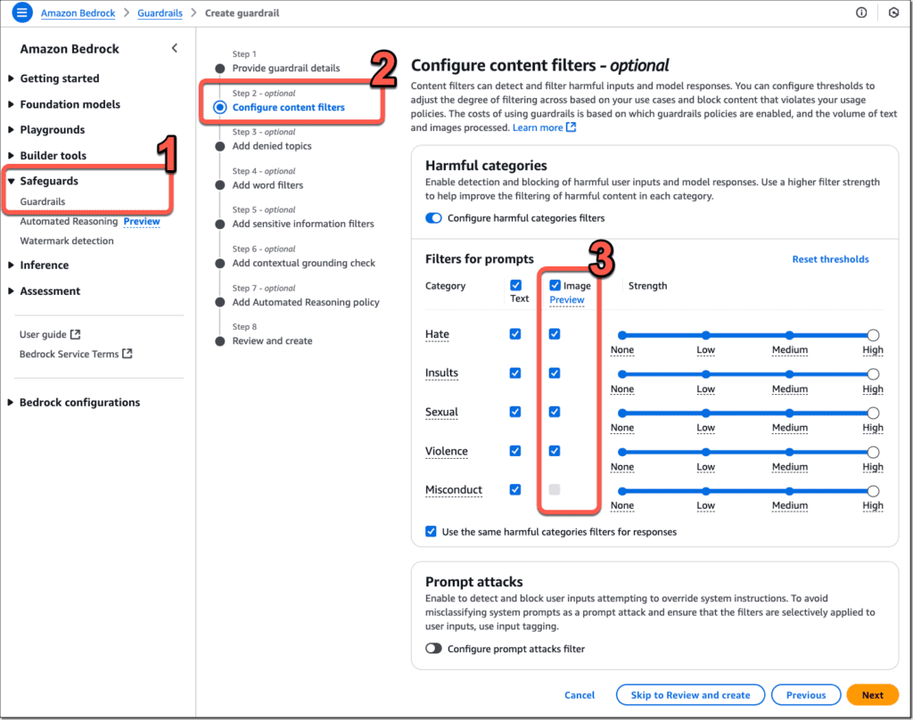 Configure content filters Configure content filters