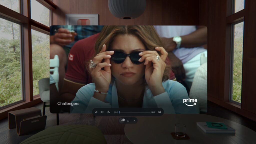 Google TV on a virtual large screen Google TV on a virtual large screen