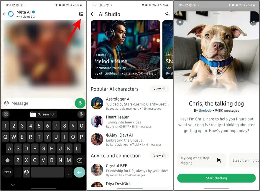 WhatsApp's AI Studio