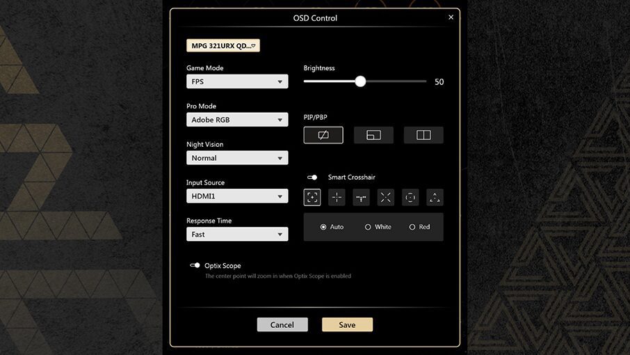 OSD control function