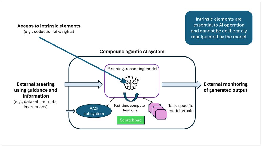 External steering and monitoring vs. access to intrinsic AI elements