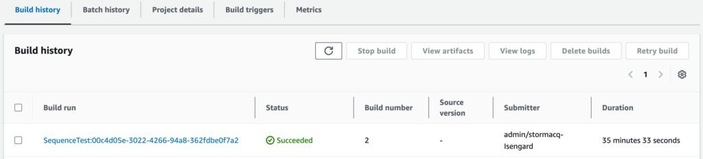 Sequential execution of the test suite