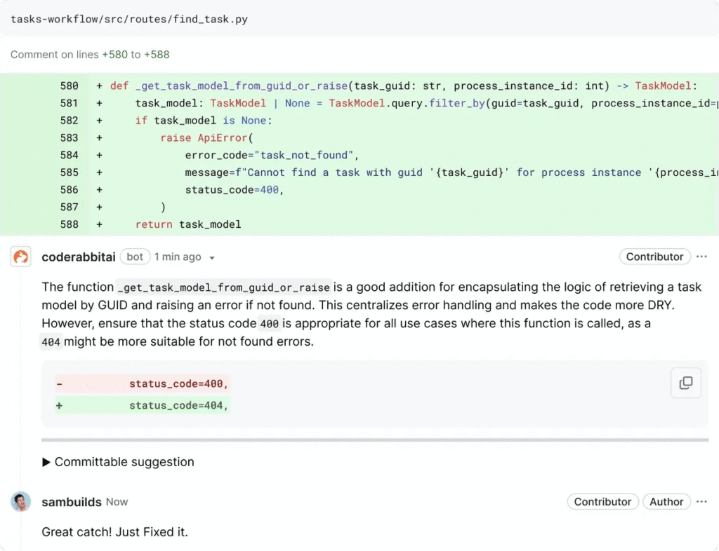 CodeRabbit in Action CodeRabbit in Action